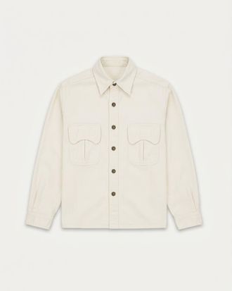 Fortela Kenny 2.0 Cotton Overshirt in Ecru at Nordstrom, Size X-Large Eu