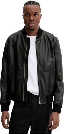 Bally Bomberjack - Heren - Leren en Su&egrave;de Jassen - Zwart - XS - Leer - Jassen