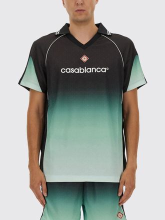 Casablanca T-shirt in poliestere con logo Casablanca