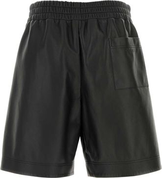 Gucci Mens Black Leather Bermuda Shorts Lamb Skint Cotton