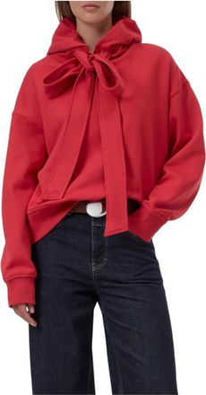 Closed Strik met strikdetail - Dames - Hoodies - Rood - 2XS - Katoen - Hoodies & sweatvesten