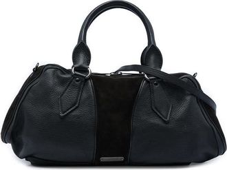 Burberry Pre-owned Burberry Grained Calfskin and Suede Satchel Ladies 6YFXH6PHPHC58A9K