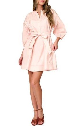 Gibsonlook Ambition Belted Cotton Shirtdress in Pearl Blush at Nordstrom Rack, Size Xx-Large