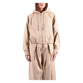 Sportmax Sudadera con cremallera frontal - Jackets - Mujer - Beige - XS