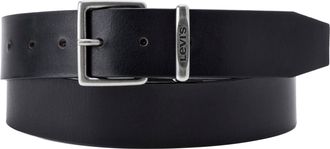 Levi's Lederg&uuml;rtel LEVIS FLAT KEEPER BELT, Damen, Gr. 80, schwarz (regular schwarz), Leder, unifarben, G&uuml;rtel Lederg&uuml;rtel, mit Metallschnalle