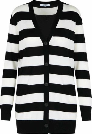 Max Mara Fiemme Two-Tone Virgin Wool Cardigan