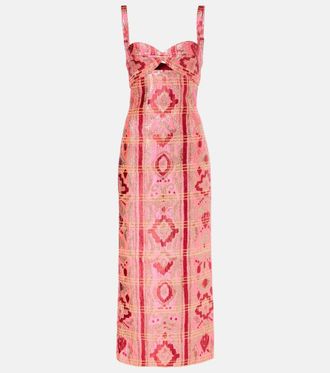 Johanna Ortiz Twisted cutout midi dress