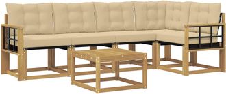 vidaXL Conjunto De Sof&aacute;s De Exterior 6 Uds. Y Beige Vidaxl