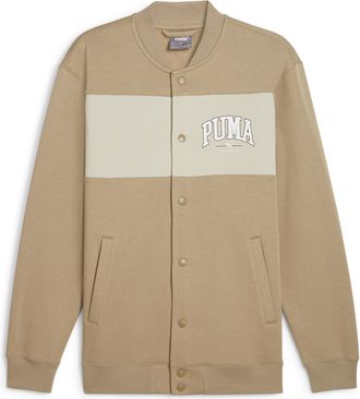 Puma Trainingsjacke PUMA SQUAD BOMBER JACKET FL, Herren, Gr. XXL, braun (oak branch), Fleece, Obermaterial: 66% Baumwolle, 34% Polyester, bedruckt, regular