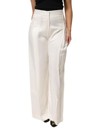 Brian Dales Viscose Linen Wide Leg Palazzo Womens Pants