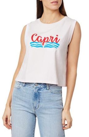 Kensie The Relaxed Muscle Graphic Tank in Orchid Ice Capri at Nordstrom Rack, Size Medium