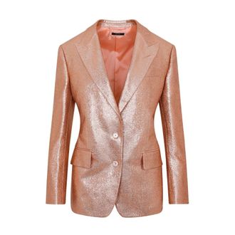 Tom Ford Blazers, female, Pink, XS, Iridescent Tailored Jacket