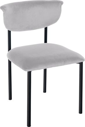 Clp Silla De Comedor De Terciopelo Gambell Gris