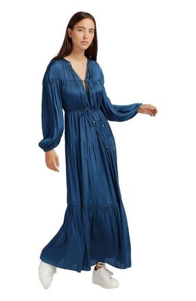 Belle & Bloom Window Seat Tiered Maxi Dress in Blue at Nordstrom, Size Small Au