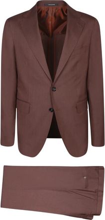 Tagliatore Luxe Bruin Pak - Heren - Business pakken - Bruin - 2XL - Wol - Kostuums