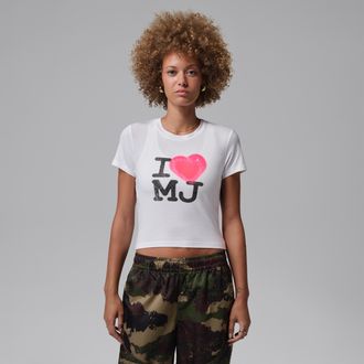 Nike Jordan Womens Jordan Flight Graphic T-Shirt in White | IR0770-100