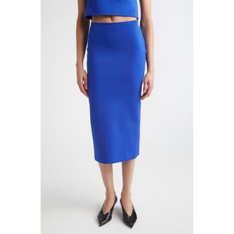 Jil Sander Technical Midi Sweater Skirt in Bluebell at Nordstrom, Size 14 Us