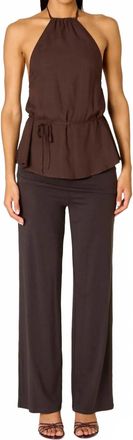 Nia Federico Halter Top In Coffee
