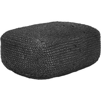 Beliani Beliani - Cuscino da terra Boho Juta eps Perline 70 x 40 x 20 cm Nero Isarda