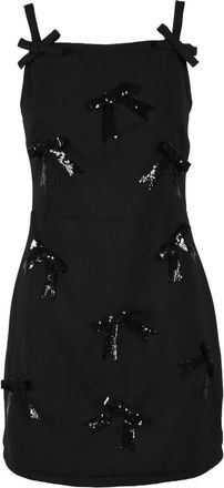 Msgm Sheath Dress Applications - Black