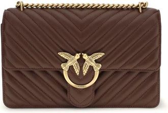 Pinko Bruin Kalfsleer Bos Taurus Schoudertas