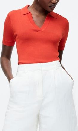 French Connection Sergio Short Sleeve Polo Sweater in 80-Miami Orange at Nordstrom Rack, Size X-Small