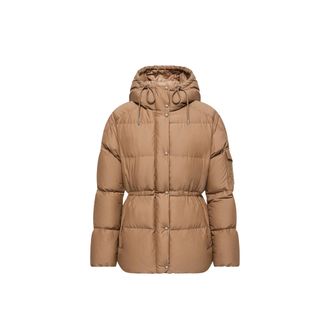 Moncler Moncler Himalaya Hooded Short Down Jacket, Women, Brown, Size: 00