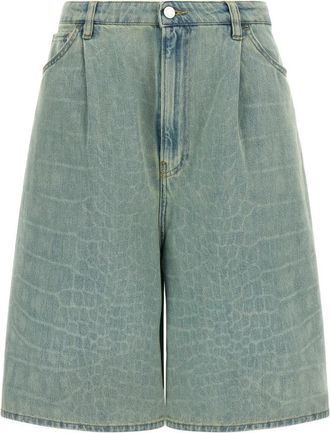 Nude Kate Bermuda Shorts - Dames - Denim shorts - Blauw - L - Katoen - Korte Broeken