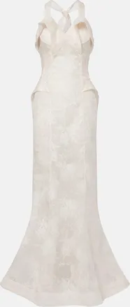 Alexander McQueen Sheer silk lace gown