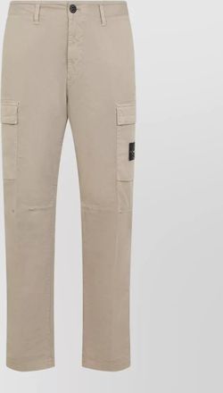 Stone Island cotton trousers belt loops cargo pockets