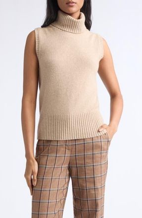 Veronica Beard Mazzy Cashmere Sleeveless Sweater in Oatmeal at Nordstrom, Size X-Small