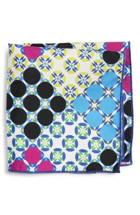 Clifton Wilson Multicolor Print Silk Pocket Square at Nordstrom