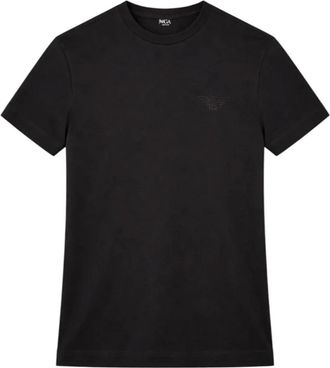 Emporio Armani Slim fit Jersey pesante Girocollo - Heren - T-shirts - Zwart - L - Tops