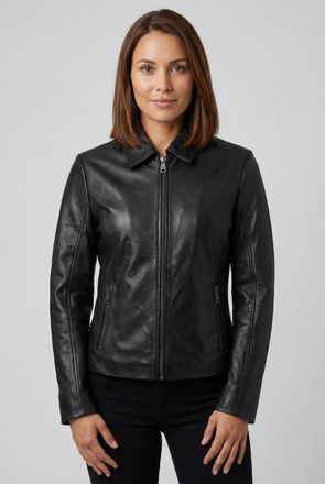 Mauritius Lederjacke MAURITIUS MWLoana, Damen, Gr. 4XL (48), schwarz, Obermaterial: 100% Schafsleder. Futter: 100% Baumwolle. &Auml;rmelfutter: 100% Polyester, unifa