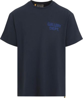 Gallery Dept. Blue Cotton Tee with Logo Print