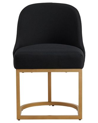 Leick Home Set Of 2 Barrelback Dining Chairs With Metal Base