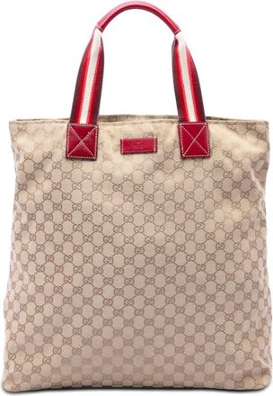 Gucci Pre-owned Gucci GG Canvas Web Vertical Tote Unisex NFQ4WUJZ9I3T1BTQ