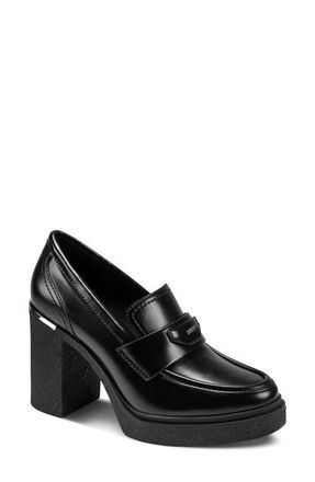 DKNY Tafani Block Heel Loafer in Black at Nordstrom, Size 6.5