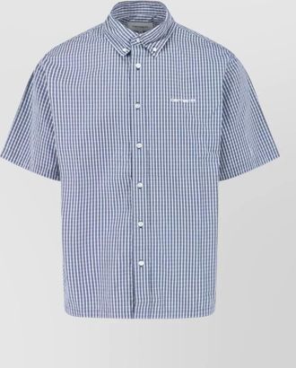 Carhartt Work in Progress short sleeve check shirt button down collar