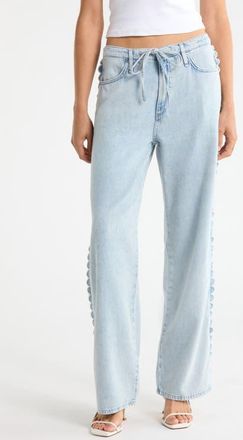 Rag & Bone Phoebe Drawstring Waist Denim Pants in Light Blue at Nordstrom, Size X-Large