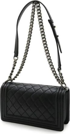 Chanel Pre-owned Vintage leren schoudertas - Dames - Vintage Schoudertas - Zwart - ONE Size - Leer - Vintage