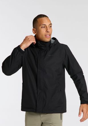 F.lli Campagnolo Regenjacke CMP, Herren, Gr. 46, schwarz (nero), Obermaterial: 100% Polyester. Futter: 100% Polyester, mit verstellbarem Klettverschluss, Jacken Regenj