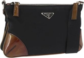 Prada Pre-owned Cross Body Bags, female, Black, Size: ONE SIZE Pre-owned Vintage Shoulder Bag