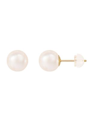 Splendid Pearls 14K 7-8Mm Pearl Earrings