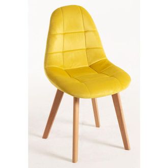 Regalos Miguel Sillas Comedor - Silla Kelen Terciopelo - Amarillo