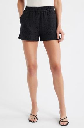 & Other Stories Floral Jacquard Shorts in Black Dark at Nordstrom Rack, Size 12