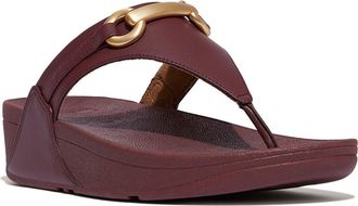 FitFlop Lulu Platform Wedge Flip Flop in Deep Maroon at Nordstrom Rack, Size 10