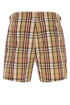 Burberry Mens Printed Seersucker Swimming Shorts Sandipcheck Costumi Da Bagno Swimwear