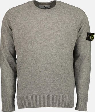 Stone Island Mens Light RWS Geelong Wool Jumper - Blue - Size: 40