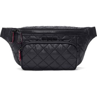 MZ Wallace Small Metro Quilted Nylon Sling Bag in Black at Nordstrom